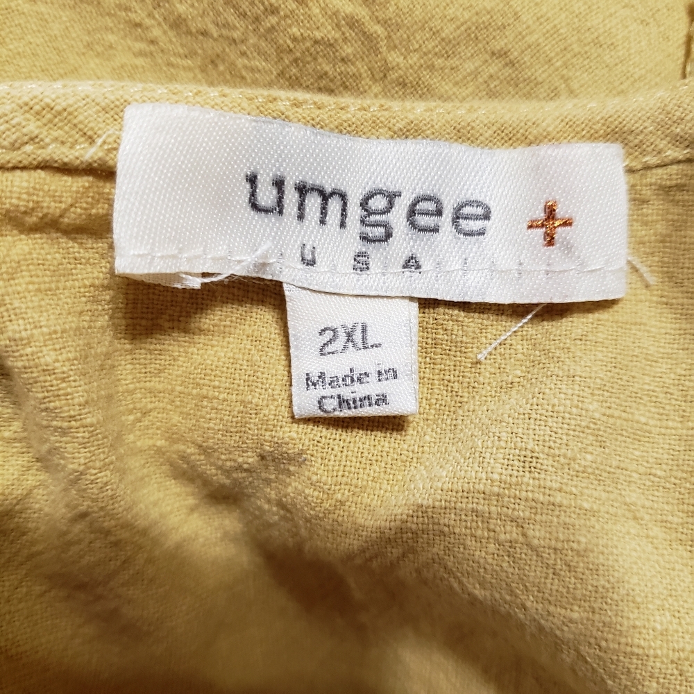 Umgee+ Yellow Flutter Sleeve Ruffled Mini Dress - Picture 5 of 5